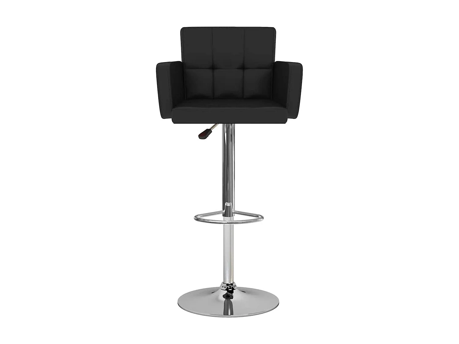 Tabourets de bar lot de 2 noir similicuir