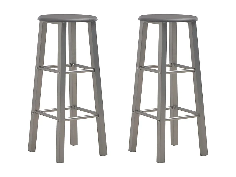 Set van 2 barkrukken, antraciet MDF