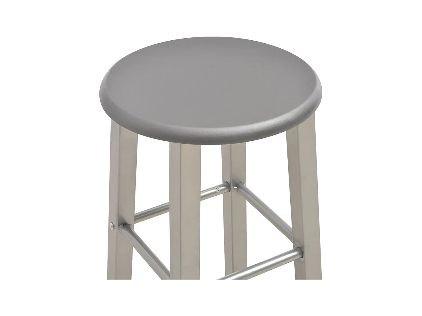 Tabourets de bar lot de 2 anthracite MDF