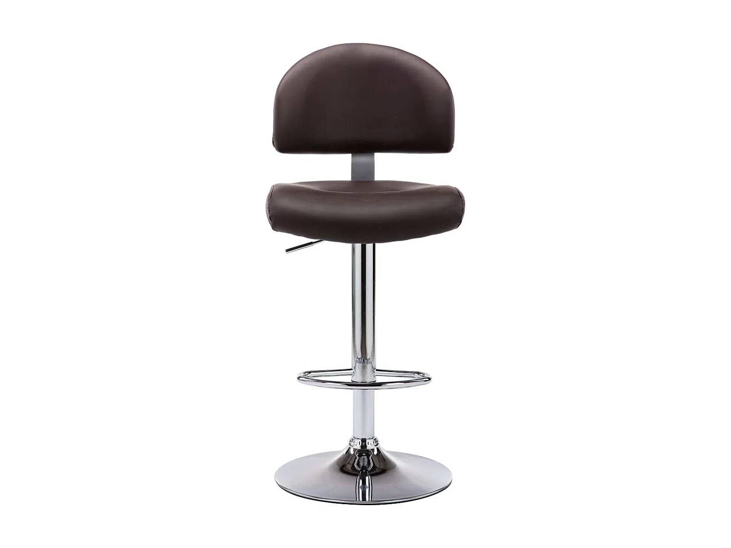 Tabourets de bar lot de 2 marron similicuir