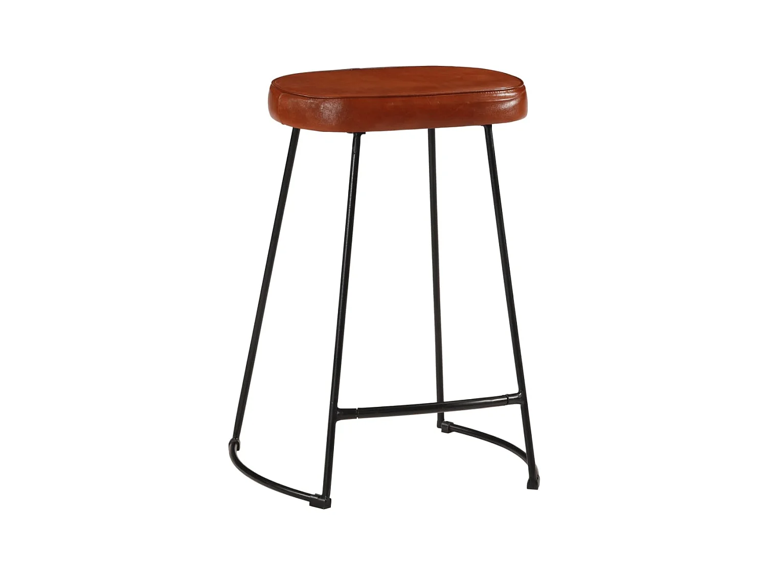 Set di 2 sgabelli da bar marrone scuro 41x29x62 cm