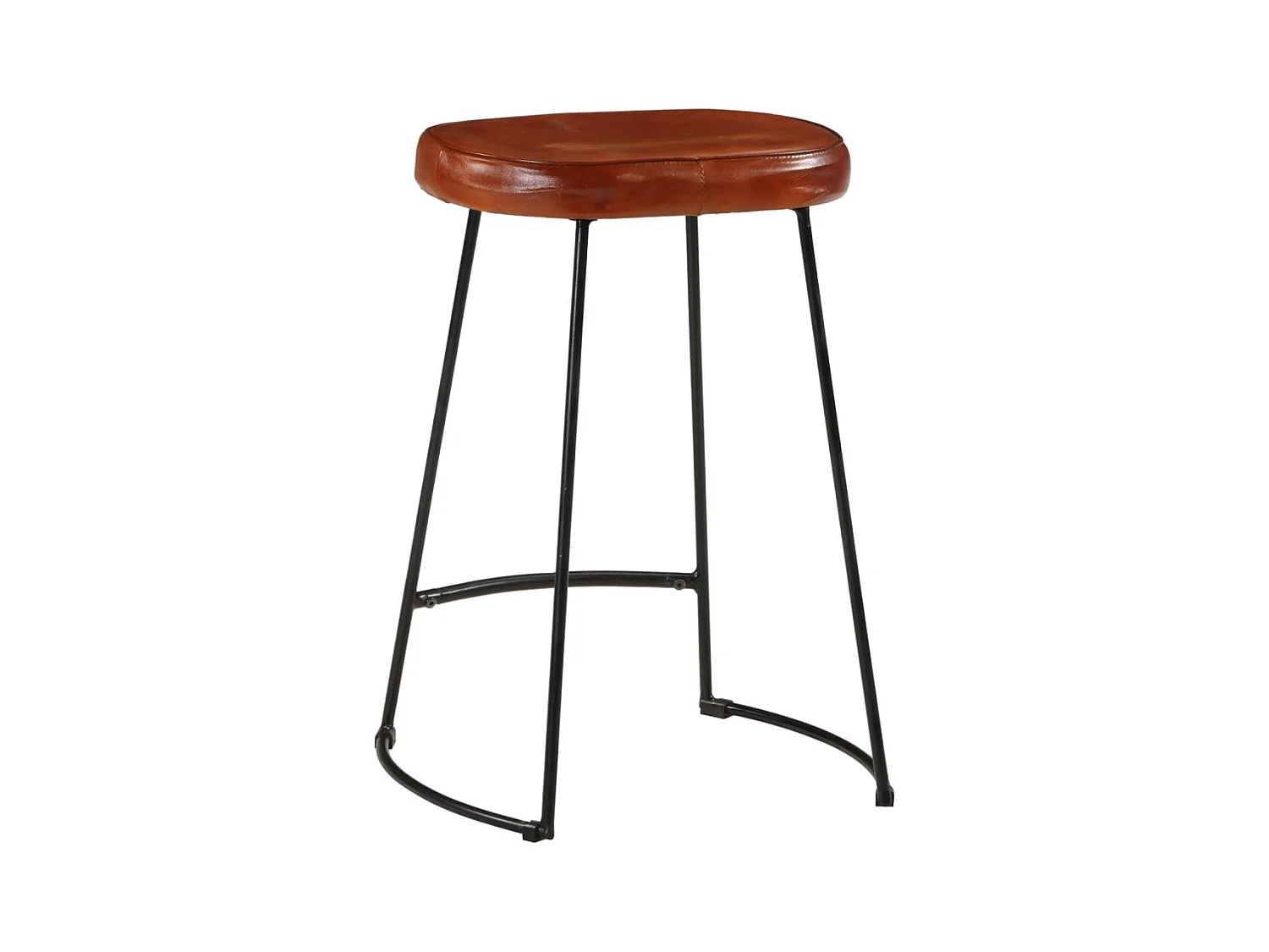 Set di 2 sgabelli da bar marrone scuro 41x29x62 cm