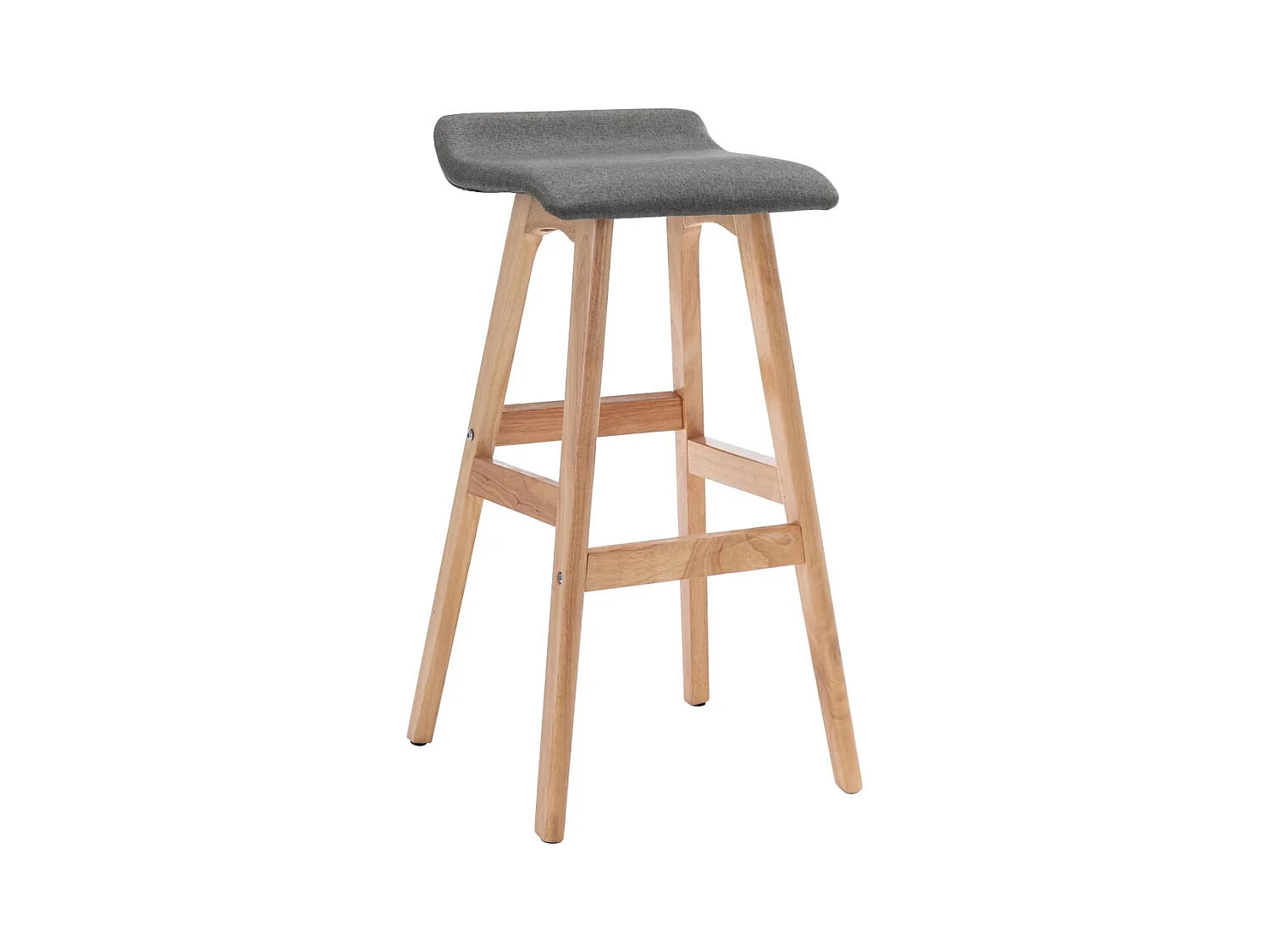 Tabourets de bar lot de 2 gris foncé tissu
