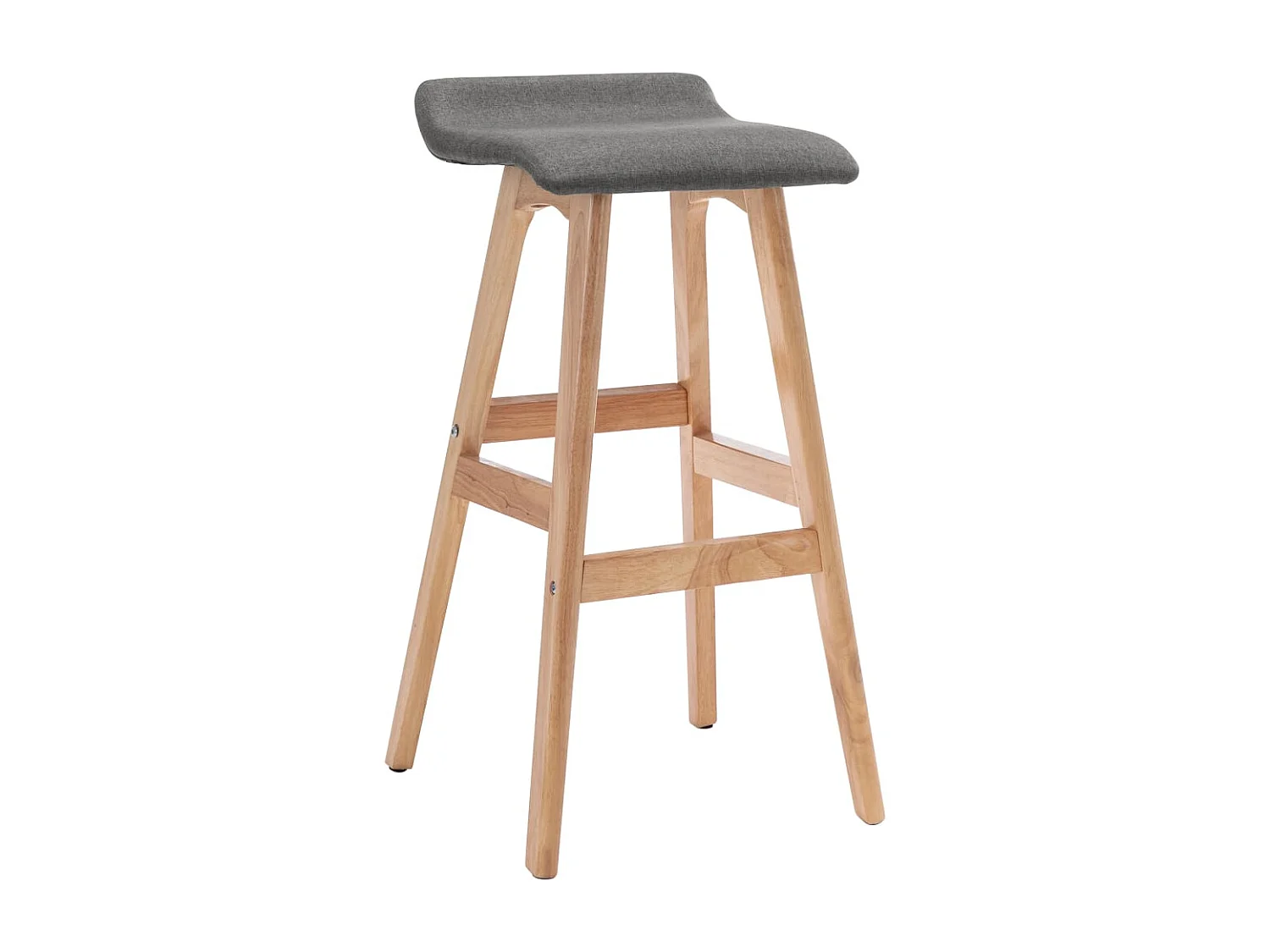 Tabourets de bar lot de 2 gris foncé tissu