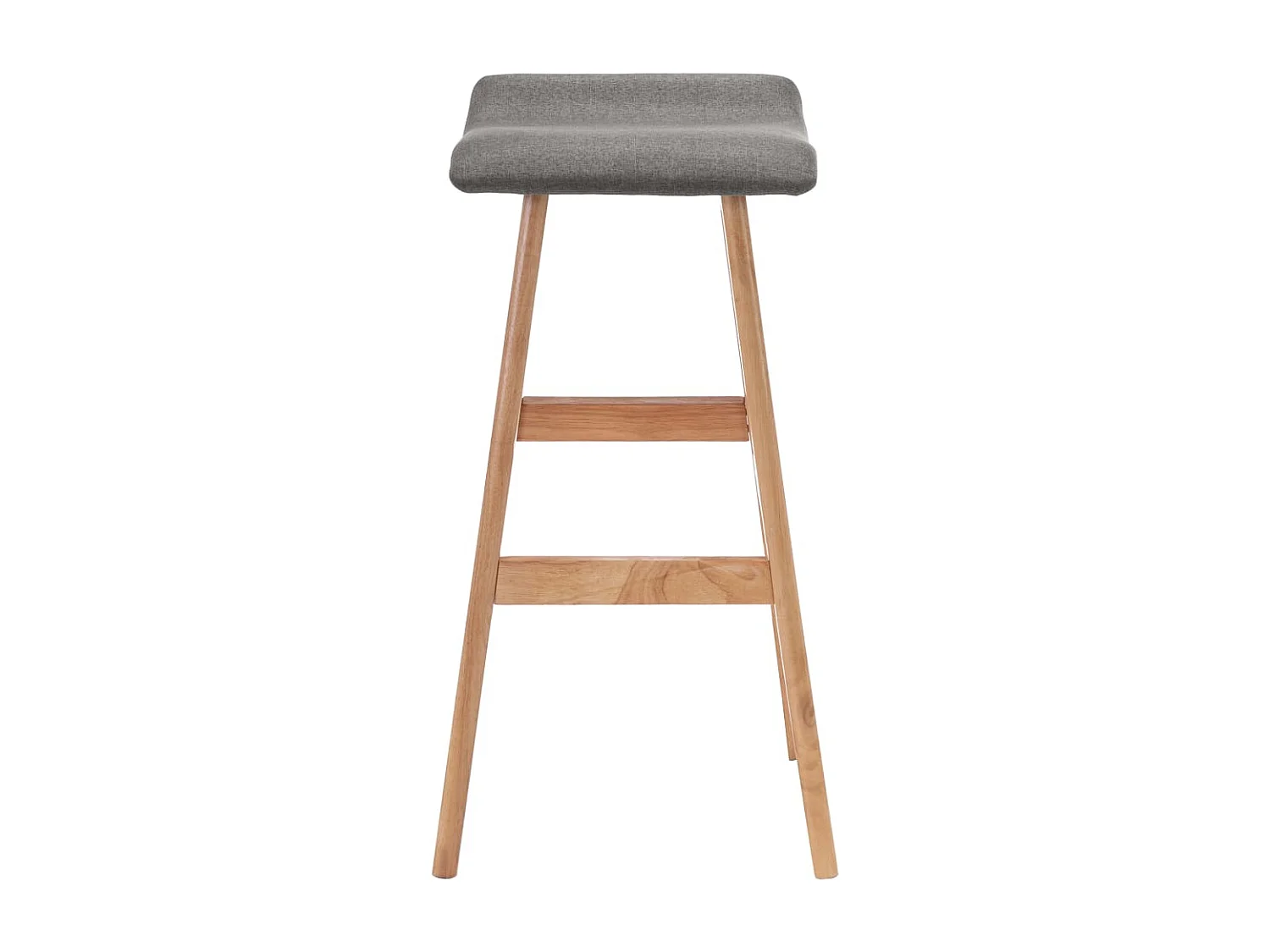 Tabourets de bar lot de 2 gris foncé tissu