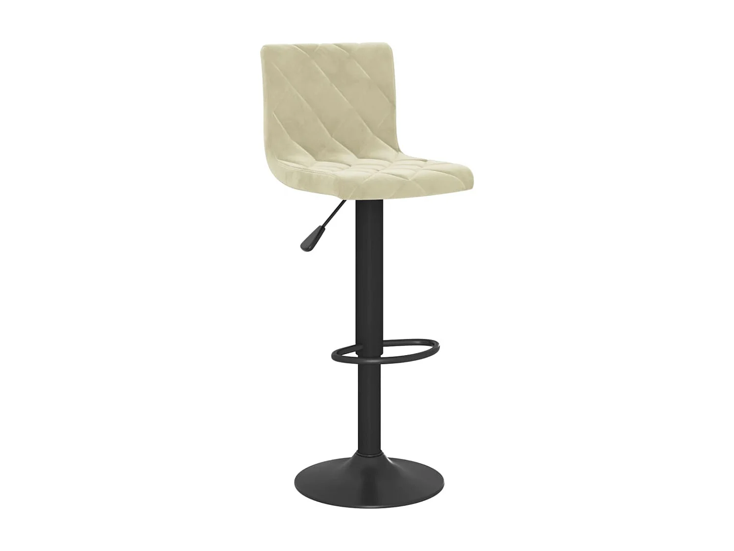 Tabourets de bar lot de 2 crème velours