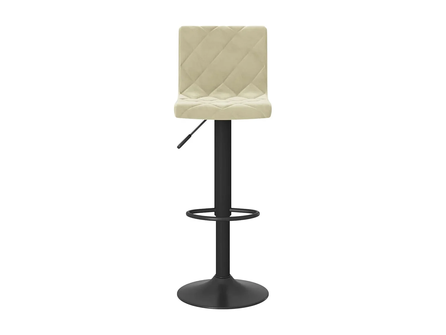 Tabourets de bar lot de 2 crème velours