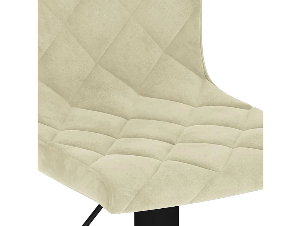 Tabourets de bar lot de 2 crème velours