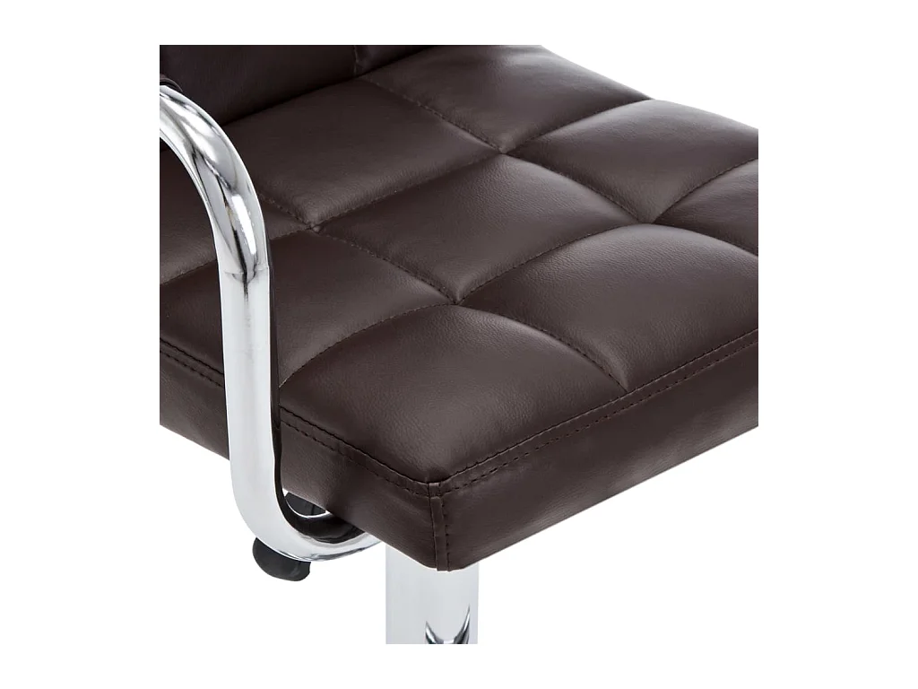 Set di 2 sgabelli da bar in similpelle marrone