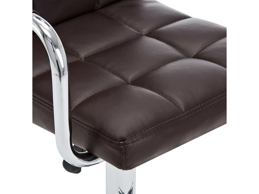 Tabourets de bar lot de 2 marron similicuir