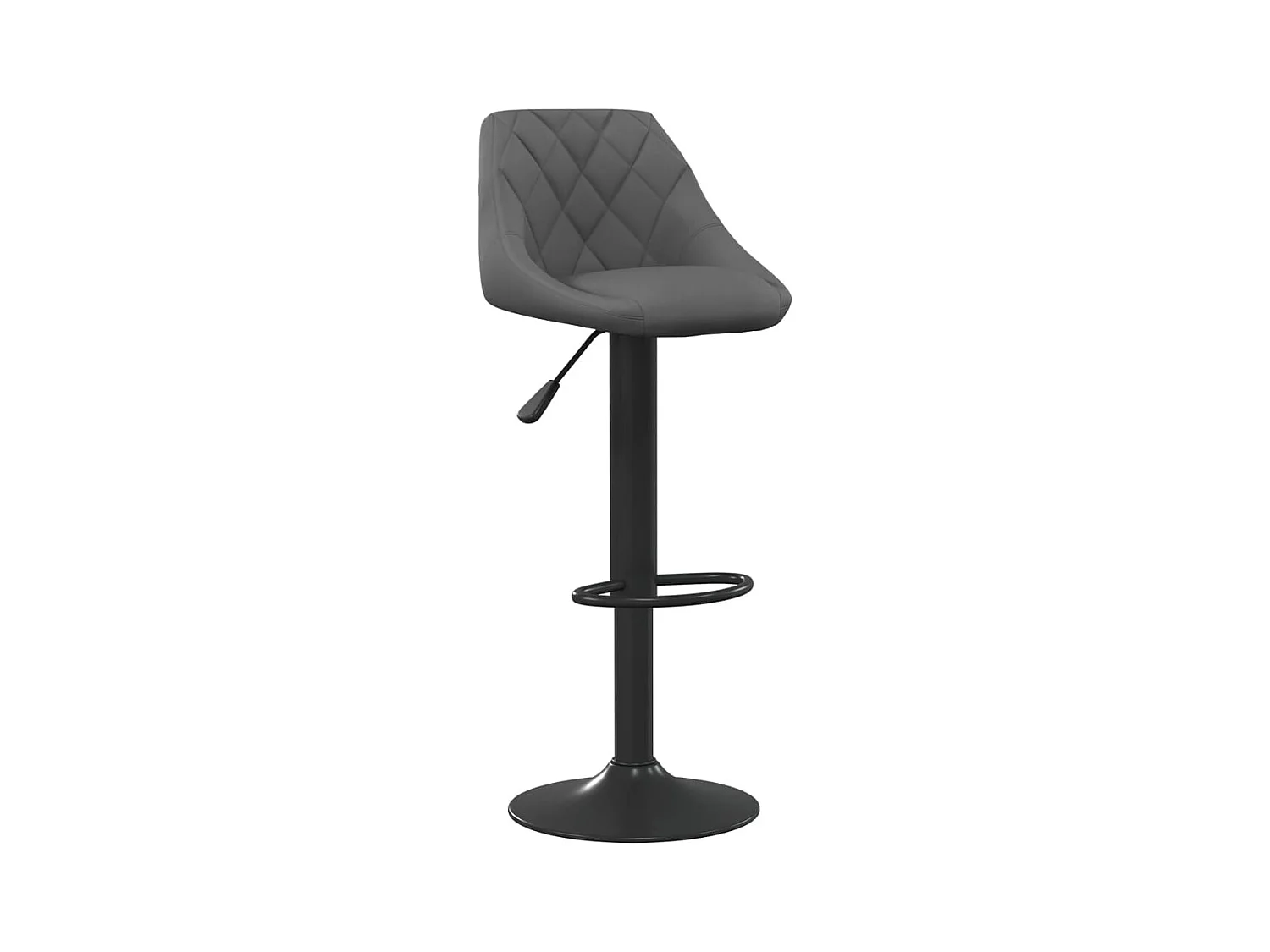 Tabouret de bar Gris foncé Velours