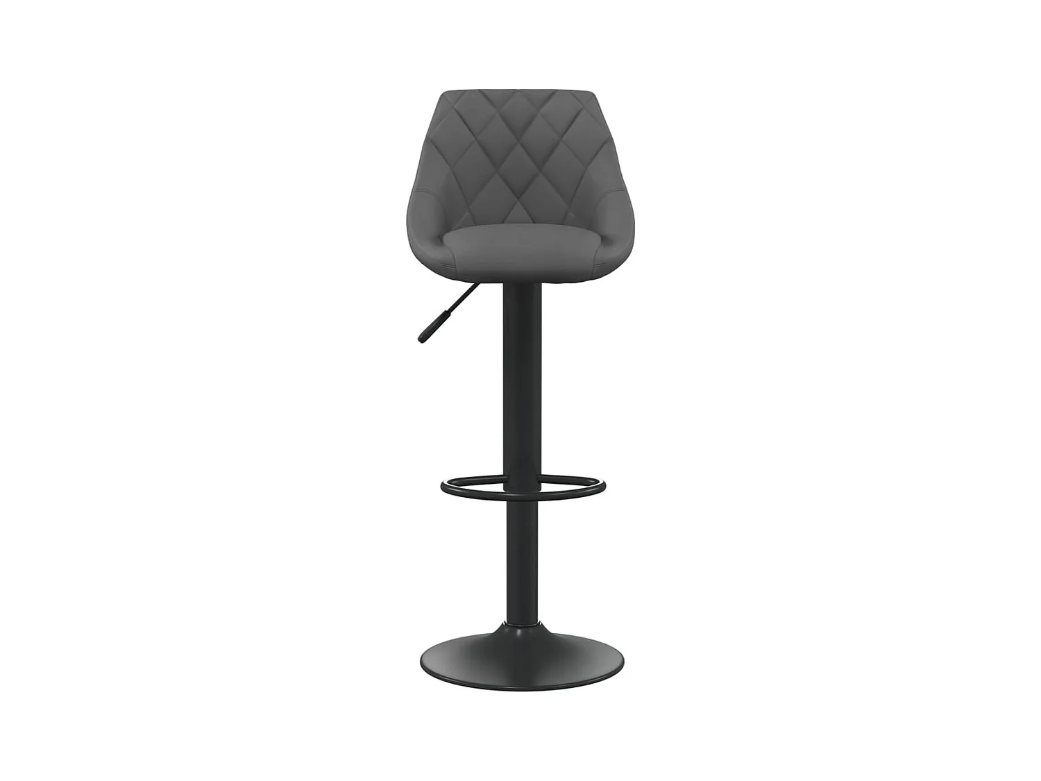 Tabouret de bar Gris foncé Velours
