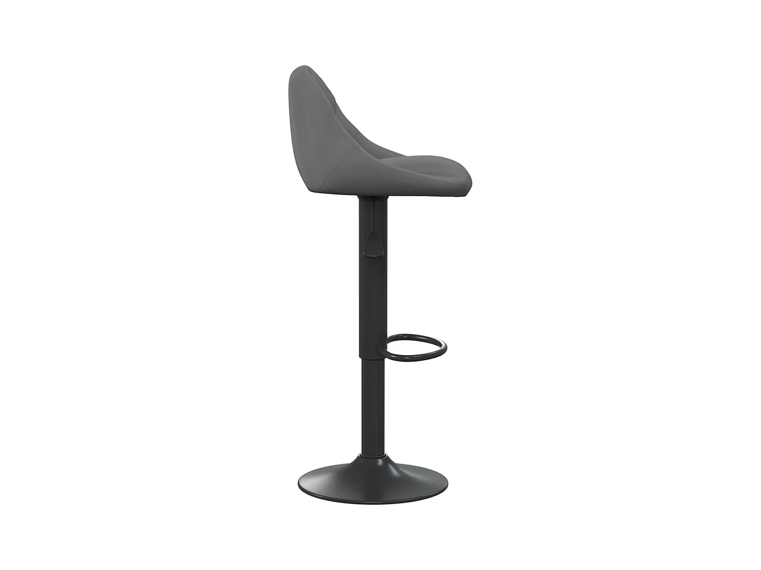 Tabouret de bar Gris foncé Velours