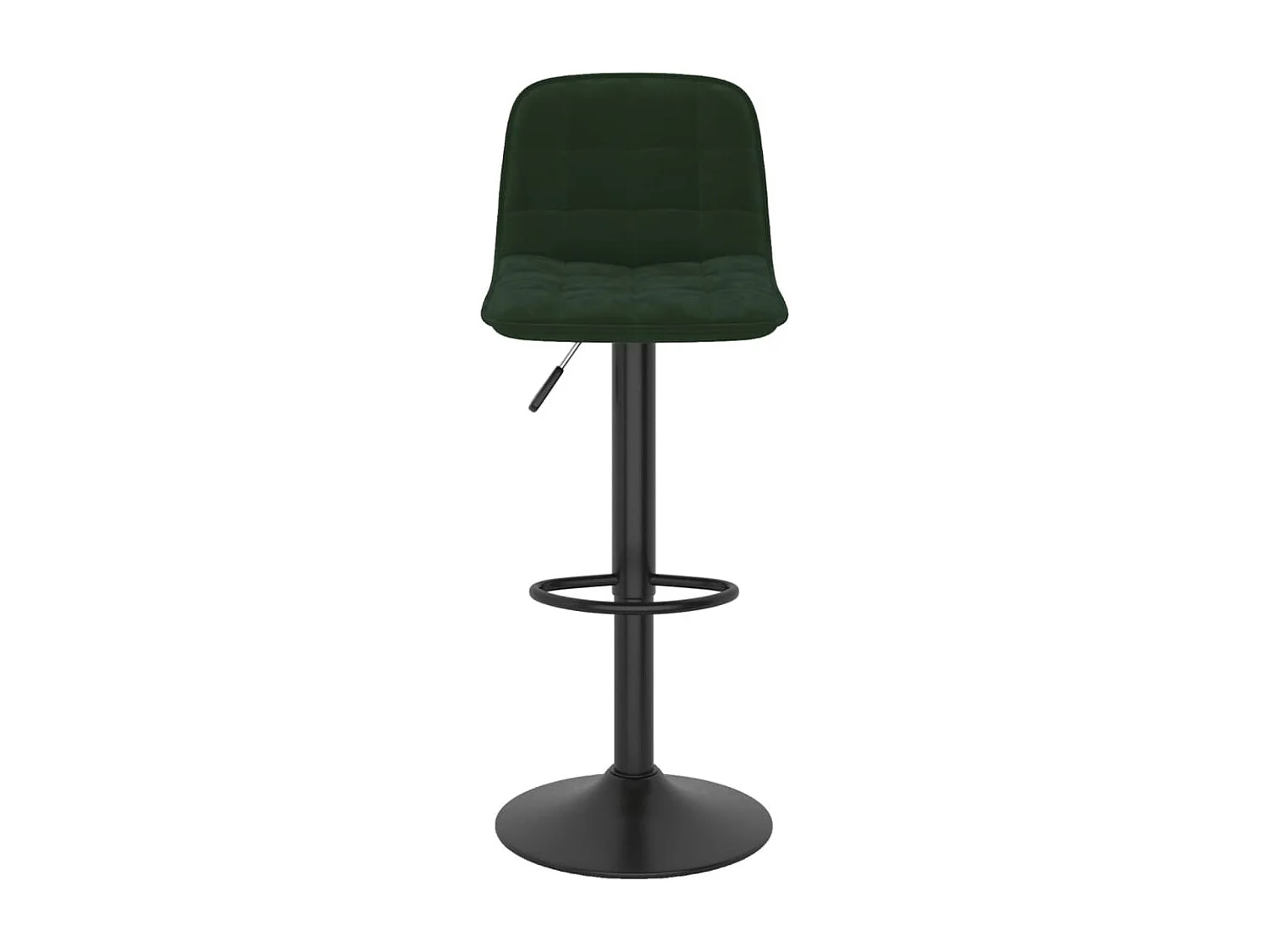 Tabourets de bar lot de 2 vert foncé velours