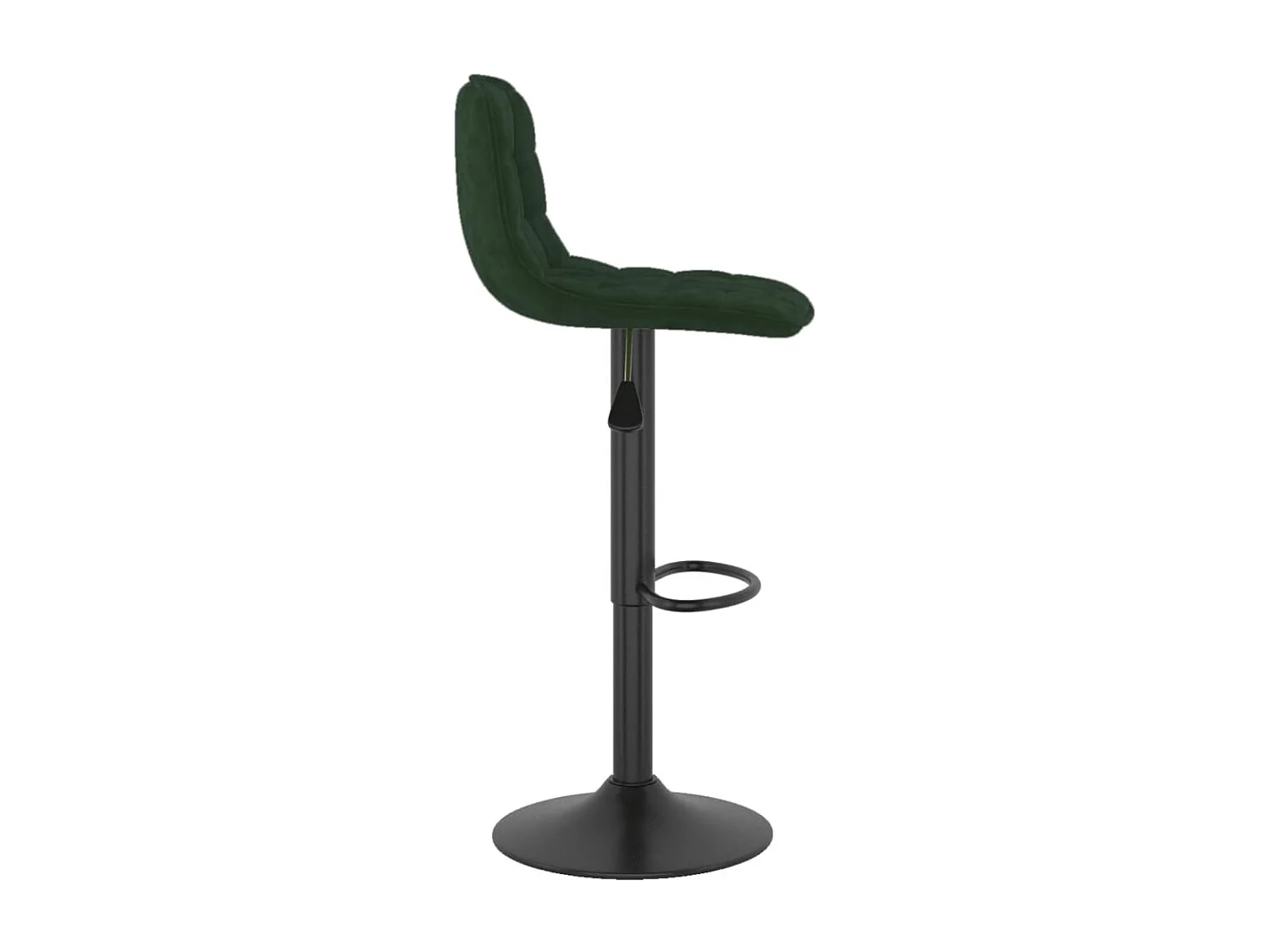 Tabourets de bar lot de 2 vert foncé velours