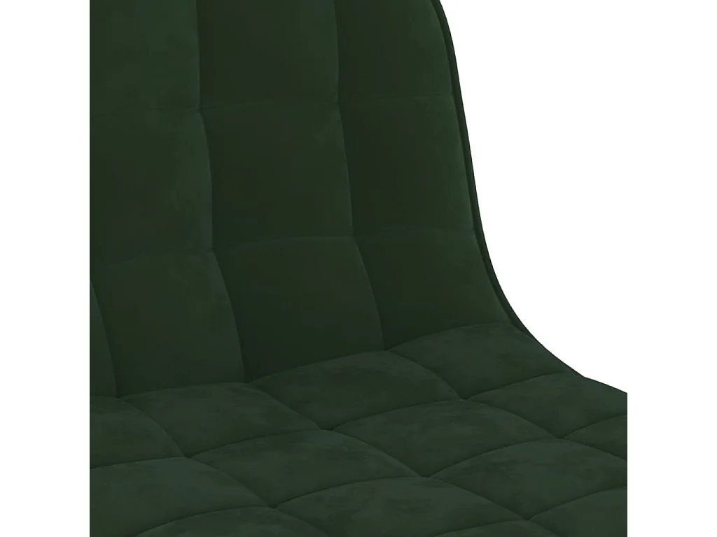 Tabourets de bar lot de 2 vert foncé velours