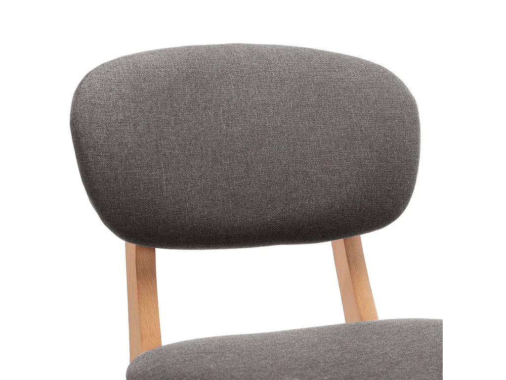 Tabourets de bar lot de 2 gris clair tissu