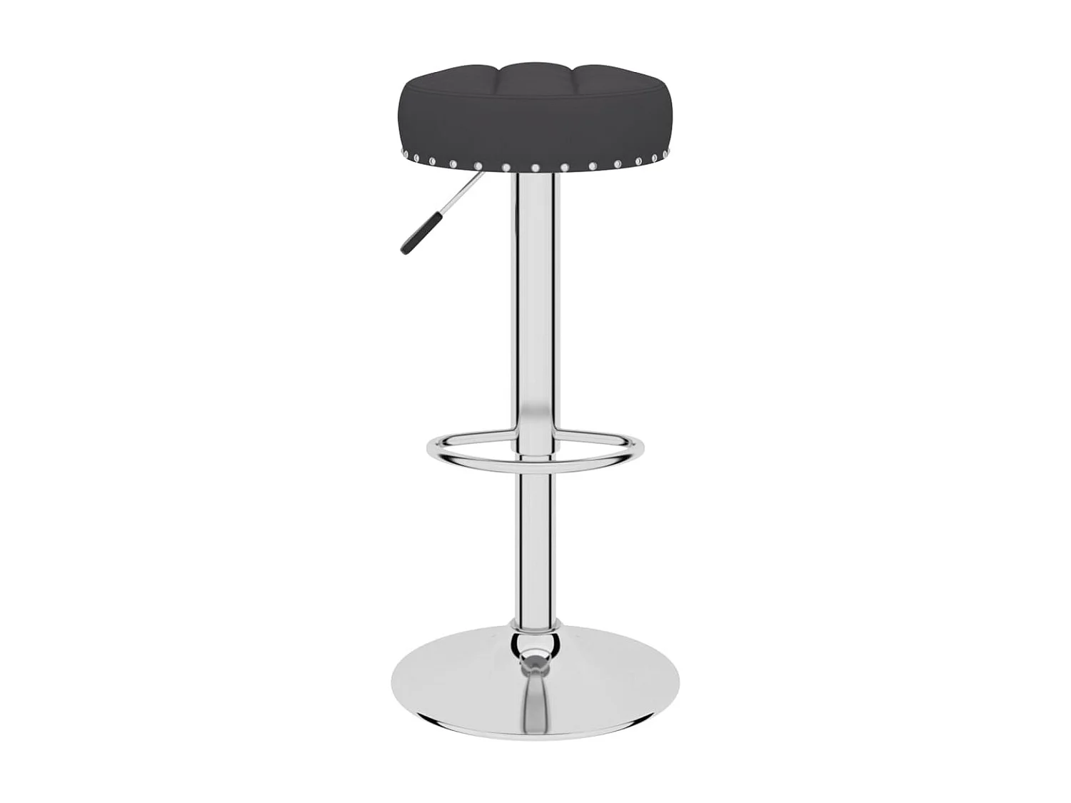Tabourets de bar lot de 2 noir tissu
