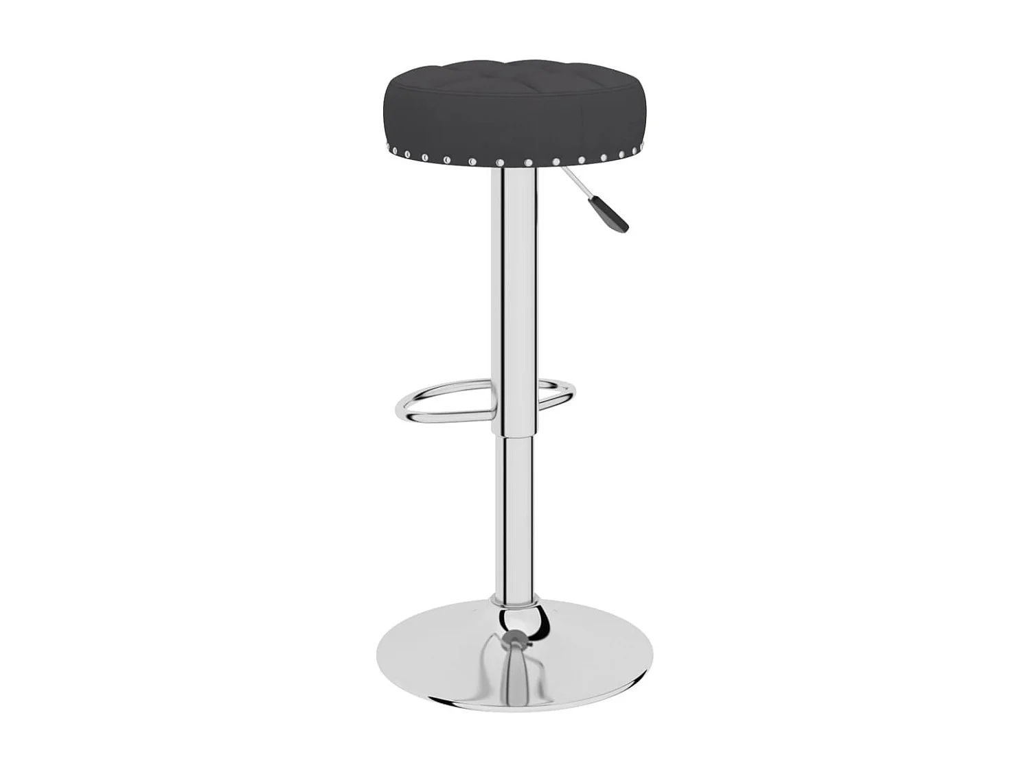 Tabourets de bar lot de 2 noir tissu