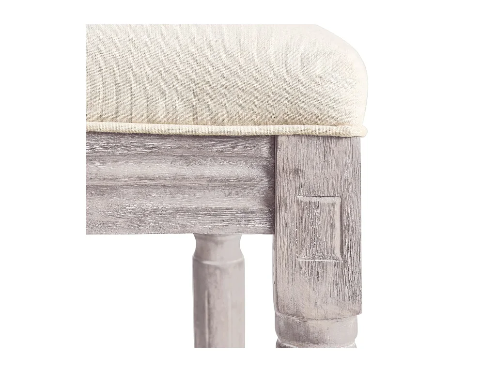 Set di 2 sgabelli da bar in lino bianco