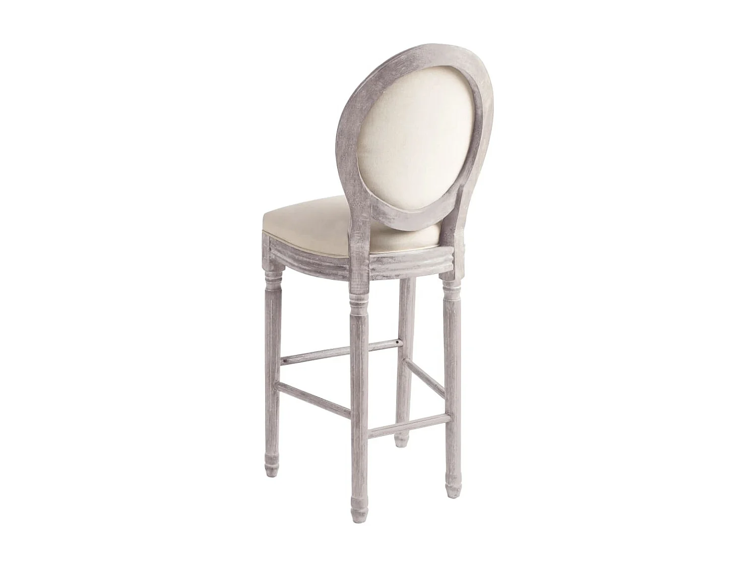 Tabourets de bar lot de 2 blanc lin
