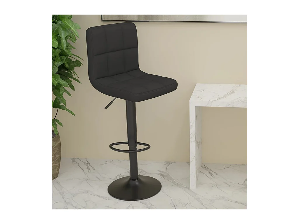 Sgabello da bar in tessuto nero