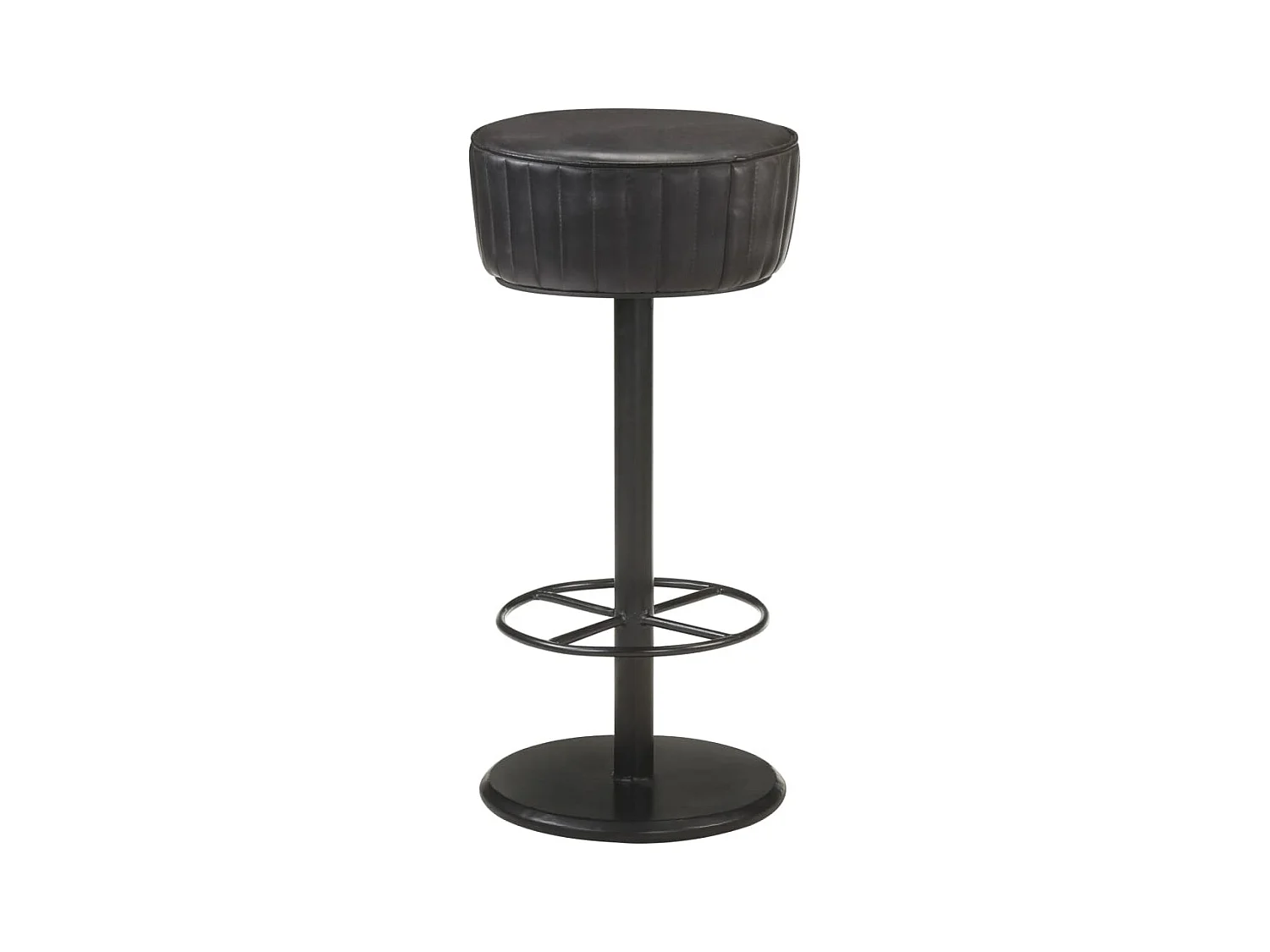 Tabouret de bar Noir Cuir véritable
