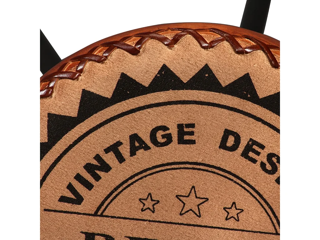 Set di 2 sgabelli da bar in vera pelle