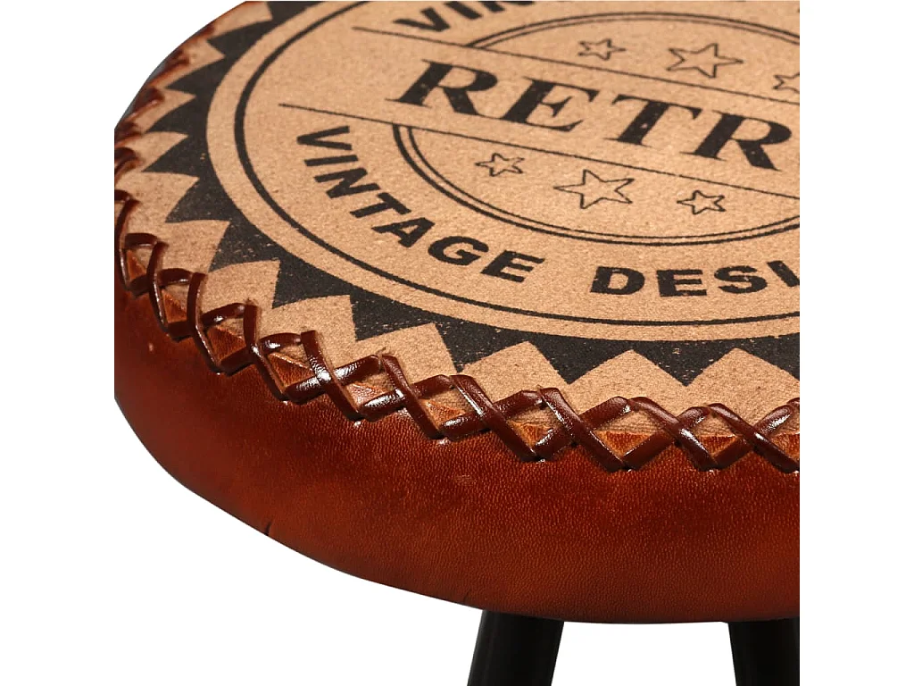 Tabourets de bar lot de 2 cuir véritable