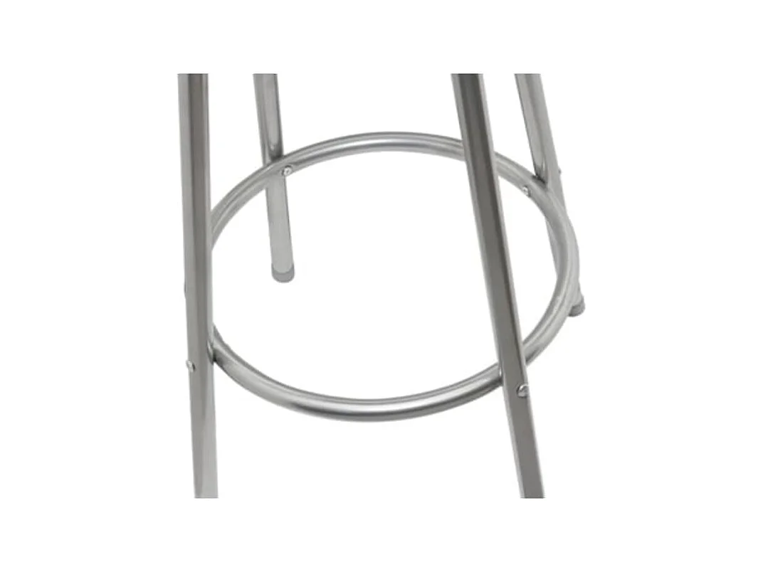 Set di 2 sgabelli da bar in similpelle nera