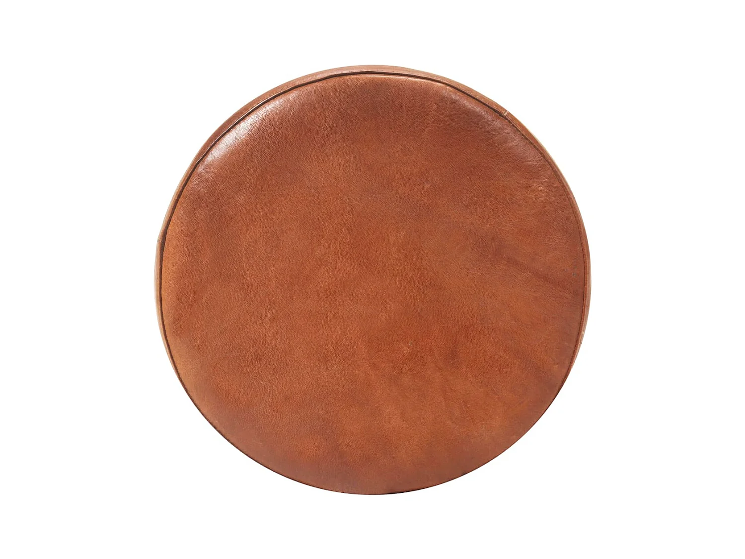 Set di 2 sgabelli da bar in vera pelle marrone