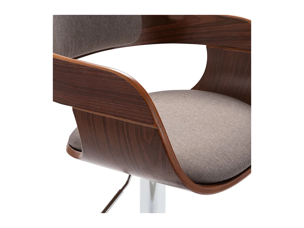 Tabouret de bar Contreplaqué et tissu taupe