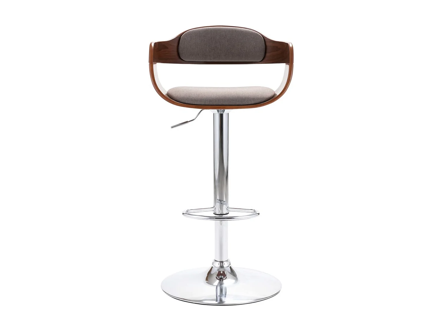 Tabouret de bar Contreplaqué et tissu taupe