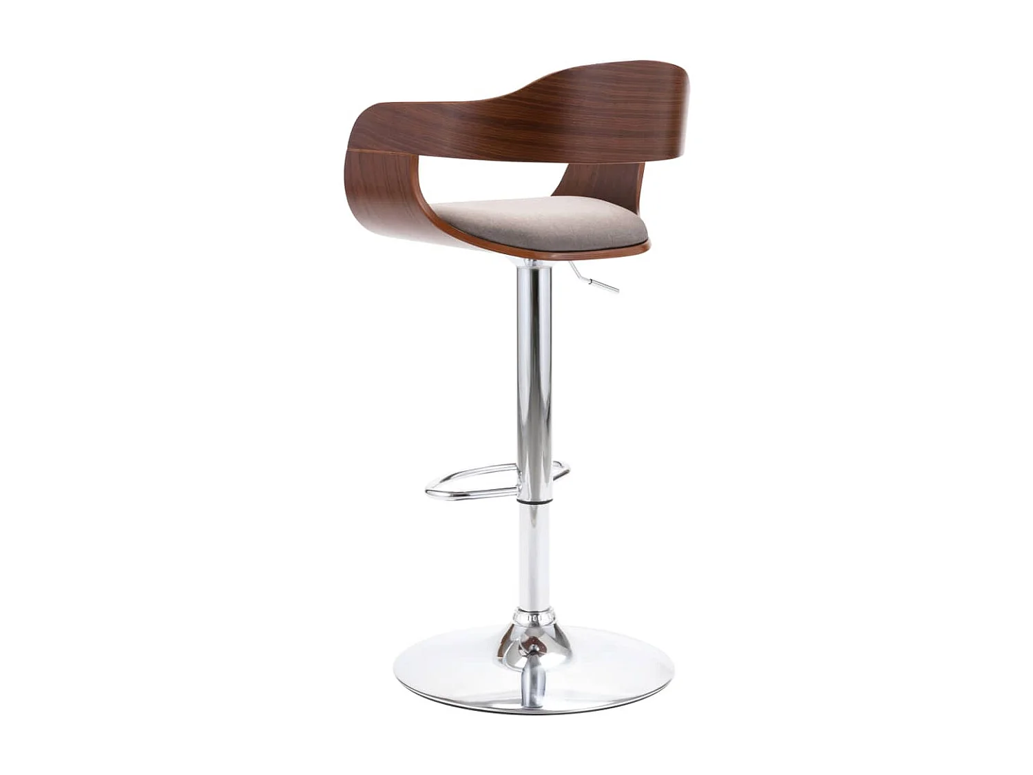 Tabouret de bar Contreplaqué et tissu taupe