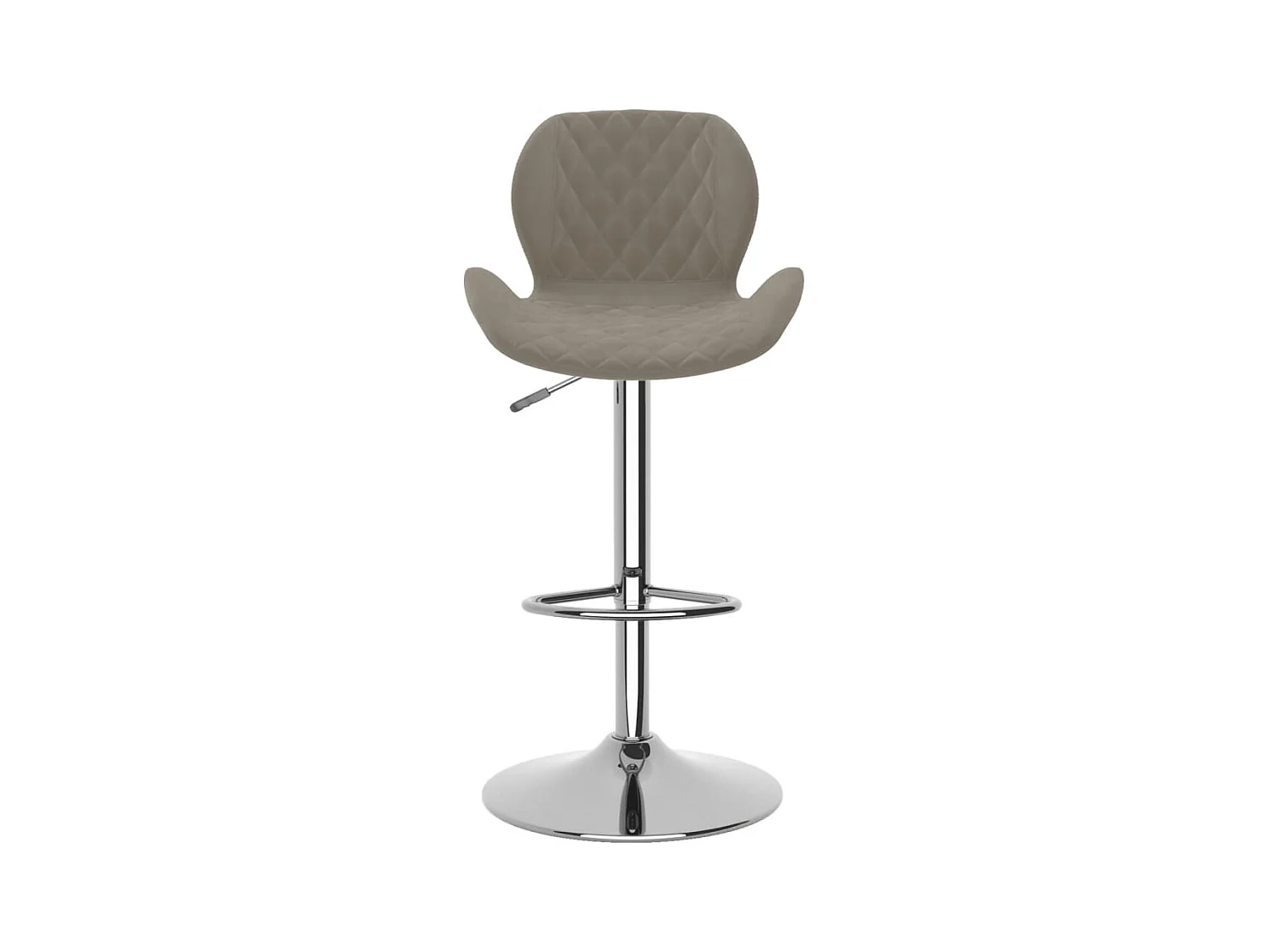 Tabourets de bar lot de 2 gris clair velours