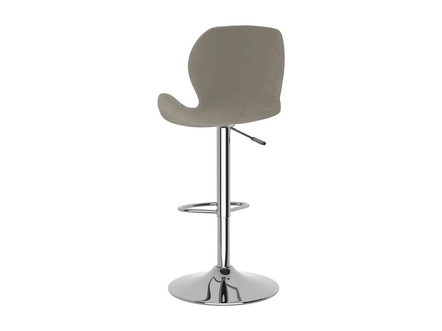 Tabourets de bar lot de 2 gris clair velours