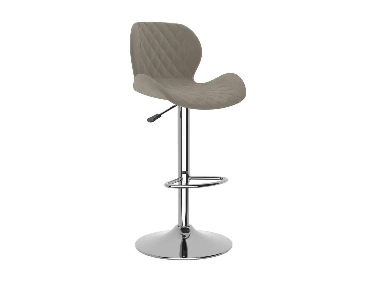 Tabourets de bar lot de 2 gris clair velours