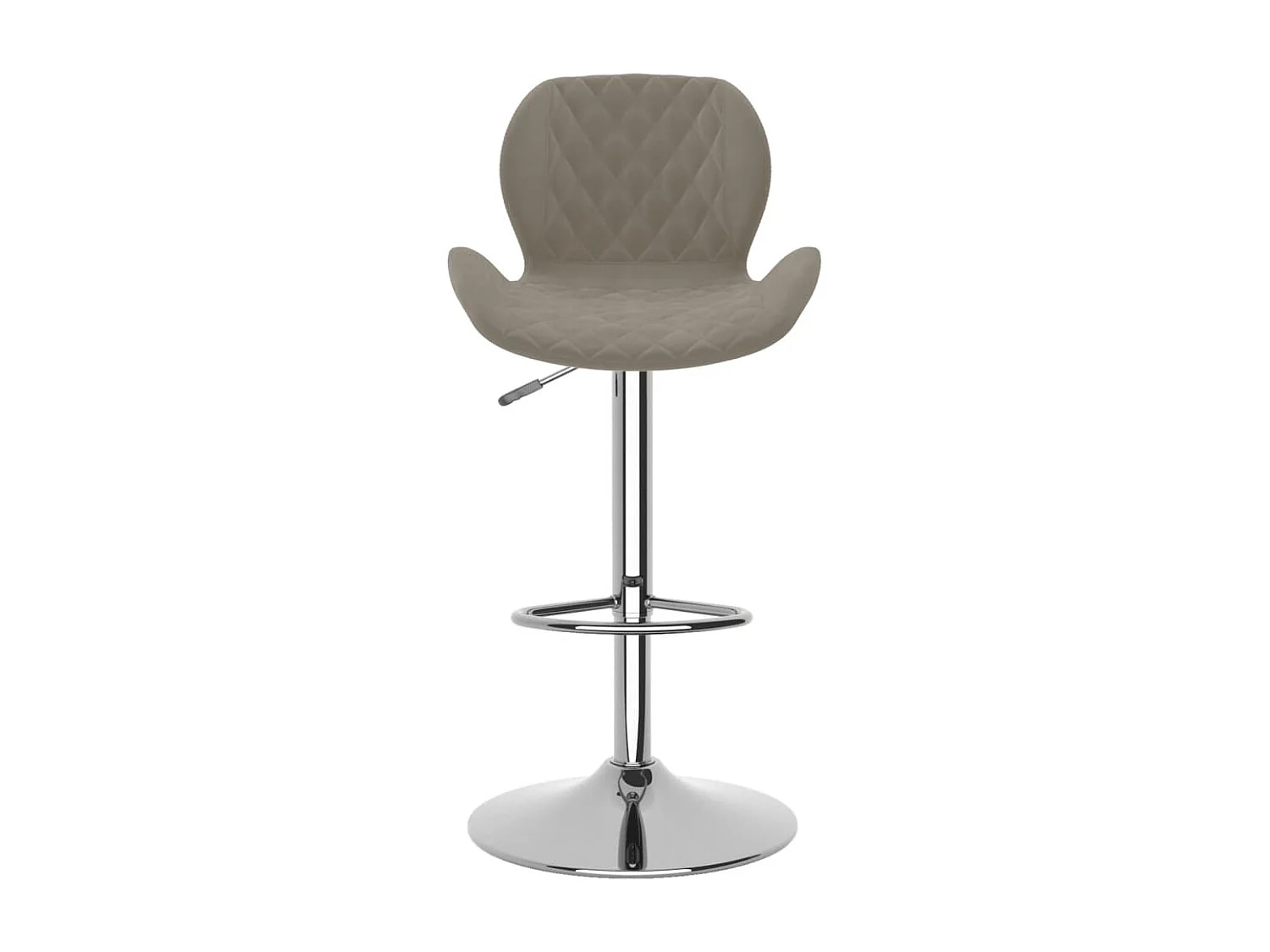 Tabourets de bar lot de 2 gris clair velours