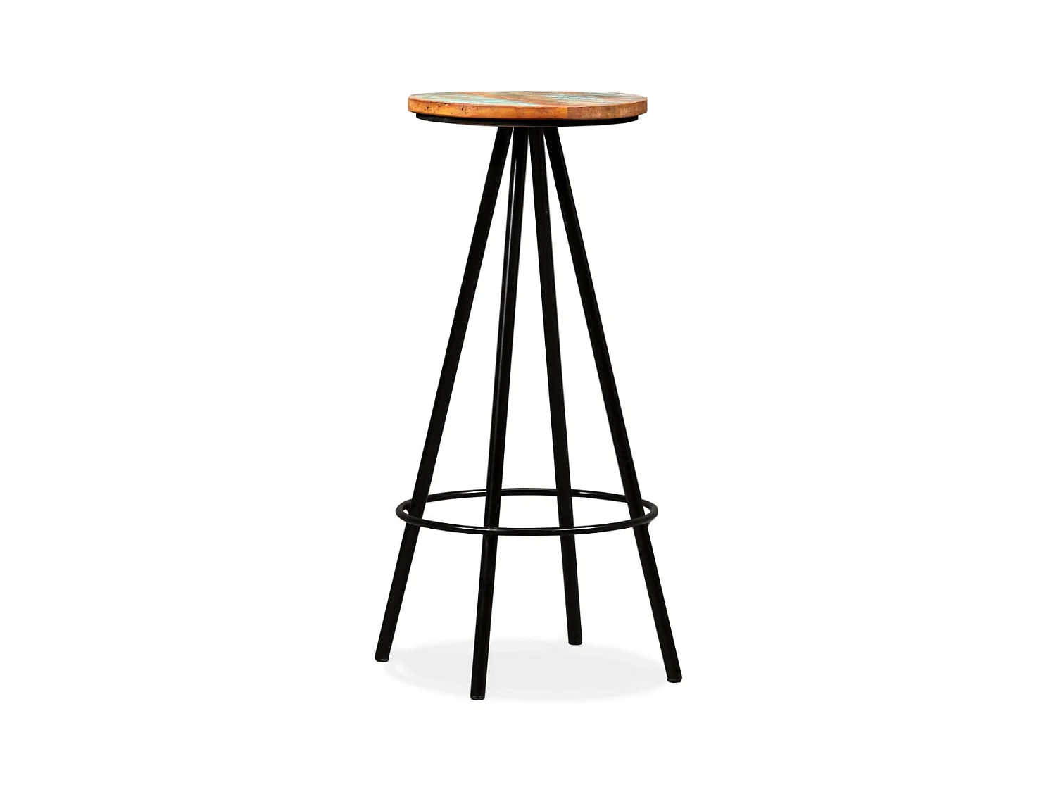 Set di 4 sgabelli da bar in legno massello di recupero