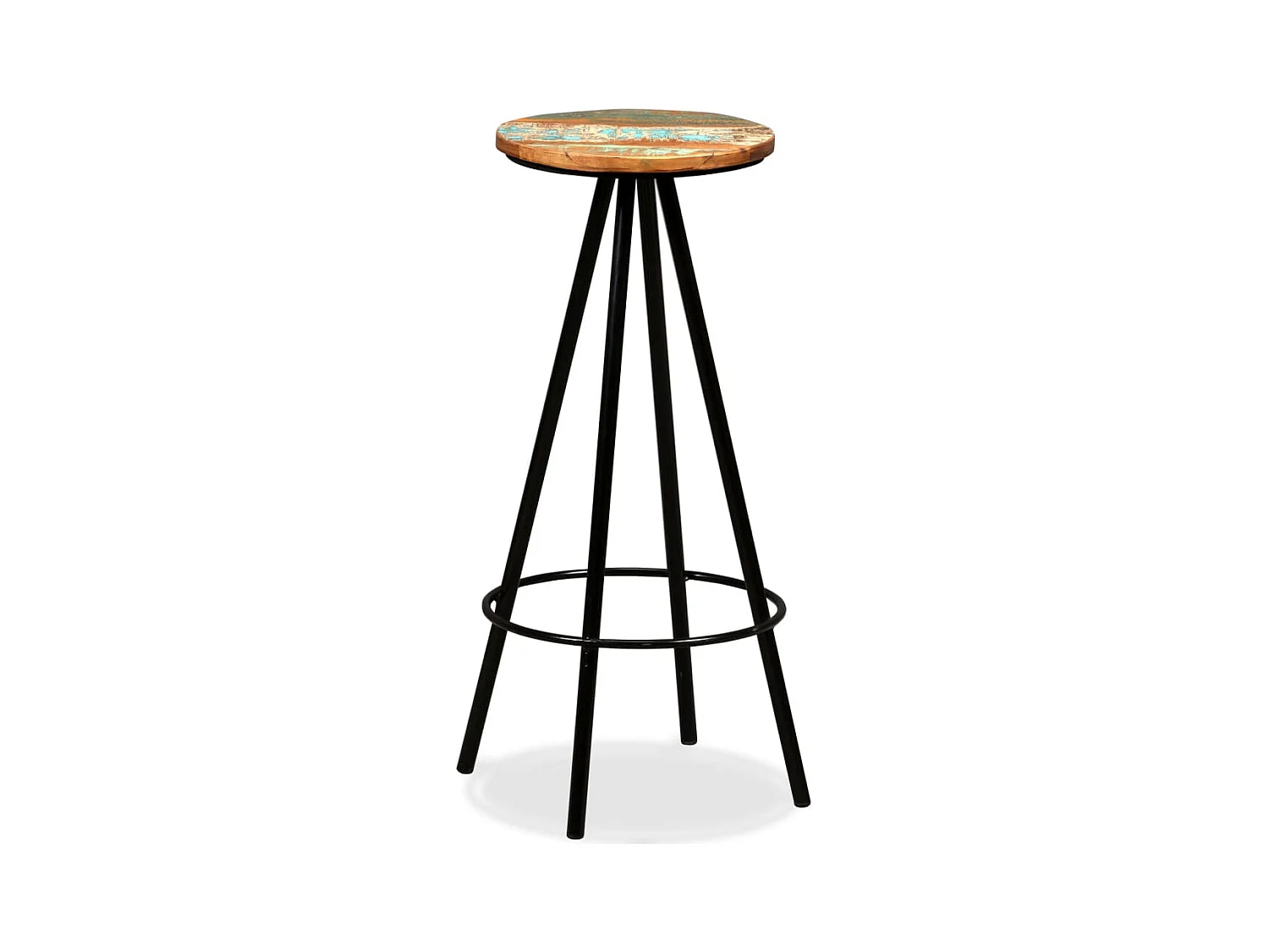 Set di 4 sgabelli da bar in legno massello di recupero