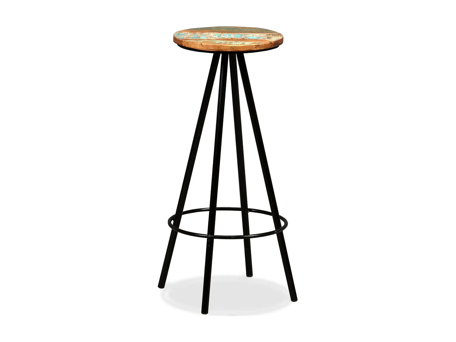 Tabourets de bar lot de 4 bois massif de récupération