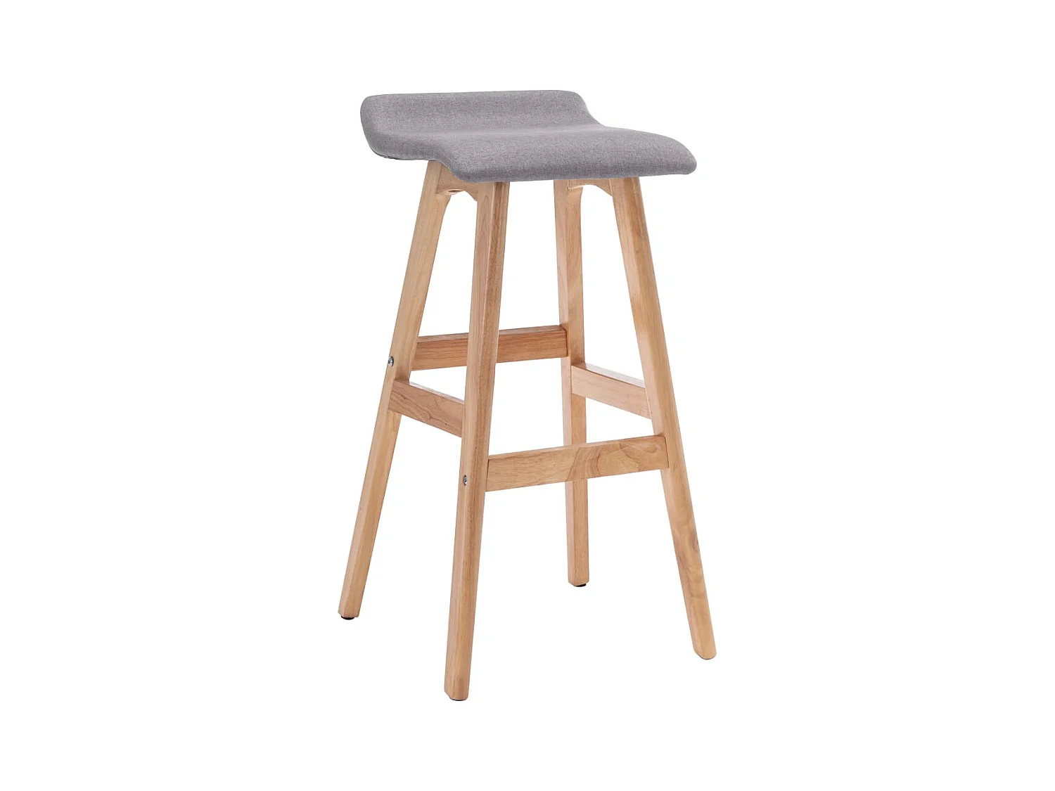 Tabourets de bar lot de 2 gris clair tissu