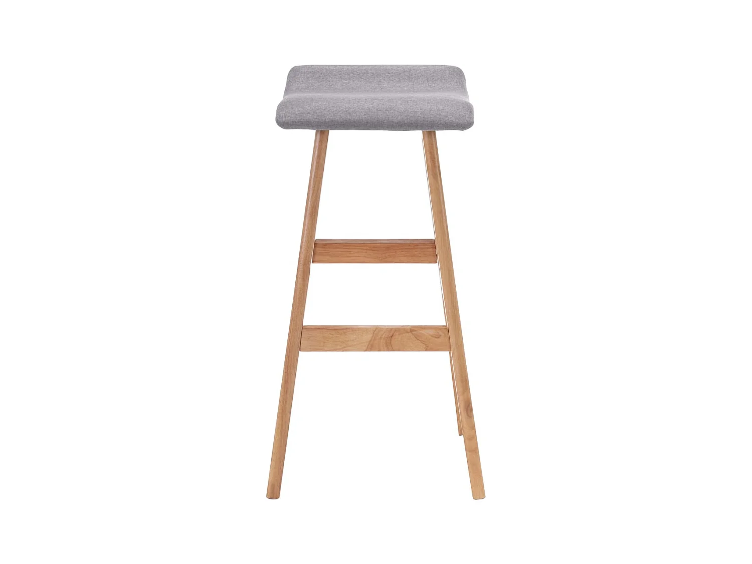 Tabourets de bar lot de 2 gris clair tissu