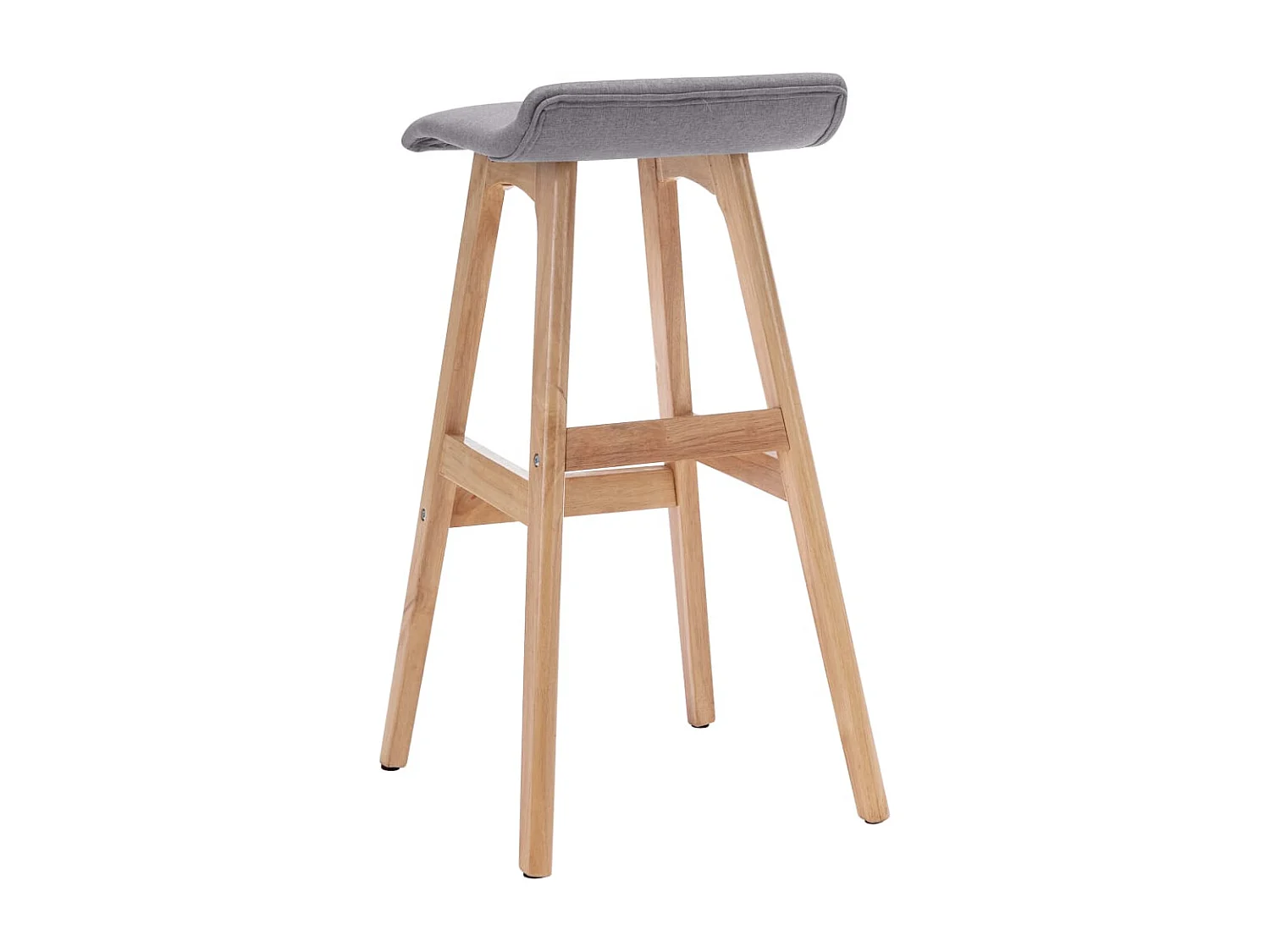 Tabourets de bar lot de 2 gris clair tissu