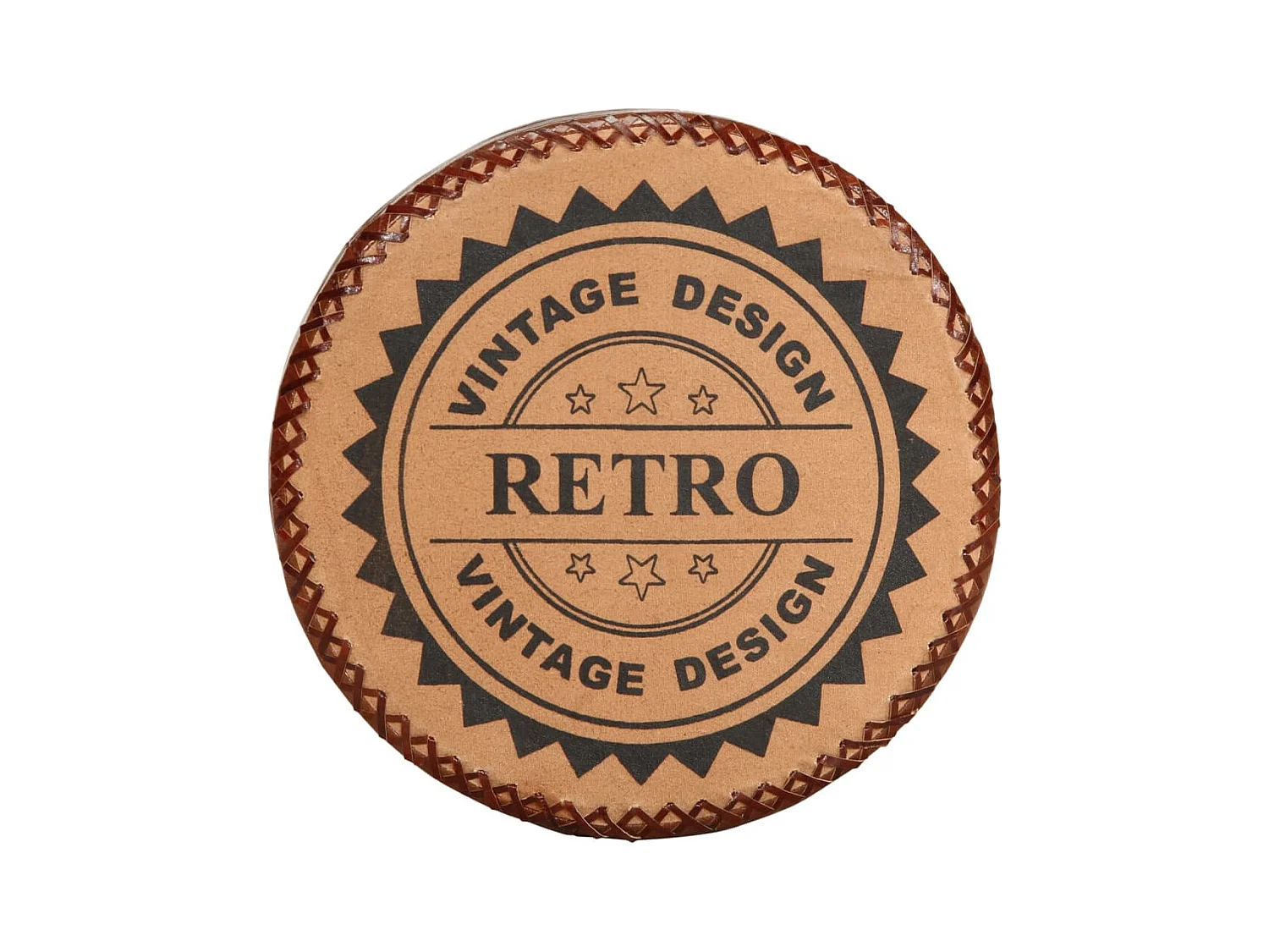 Sgabelli da bar 2 pezzi in vera pelle e legno massello di acacia