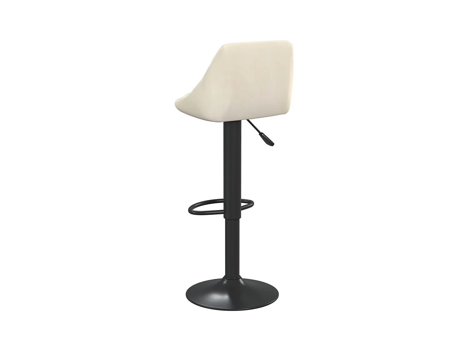 Set di 2 sgabelli da bar in velluto crema