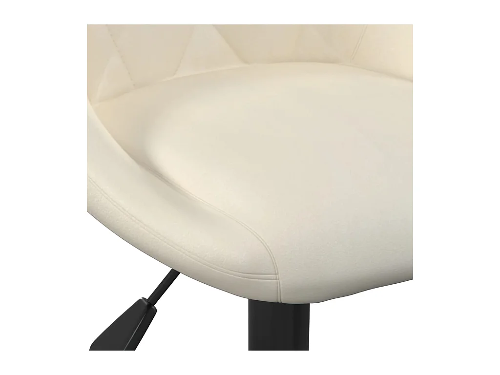 Set di 2 sgabelli da bar in velluto crema