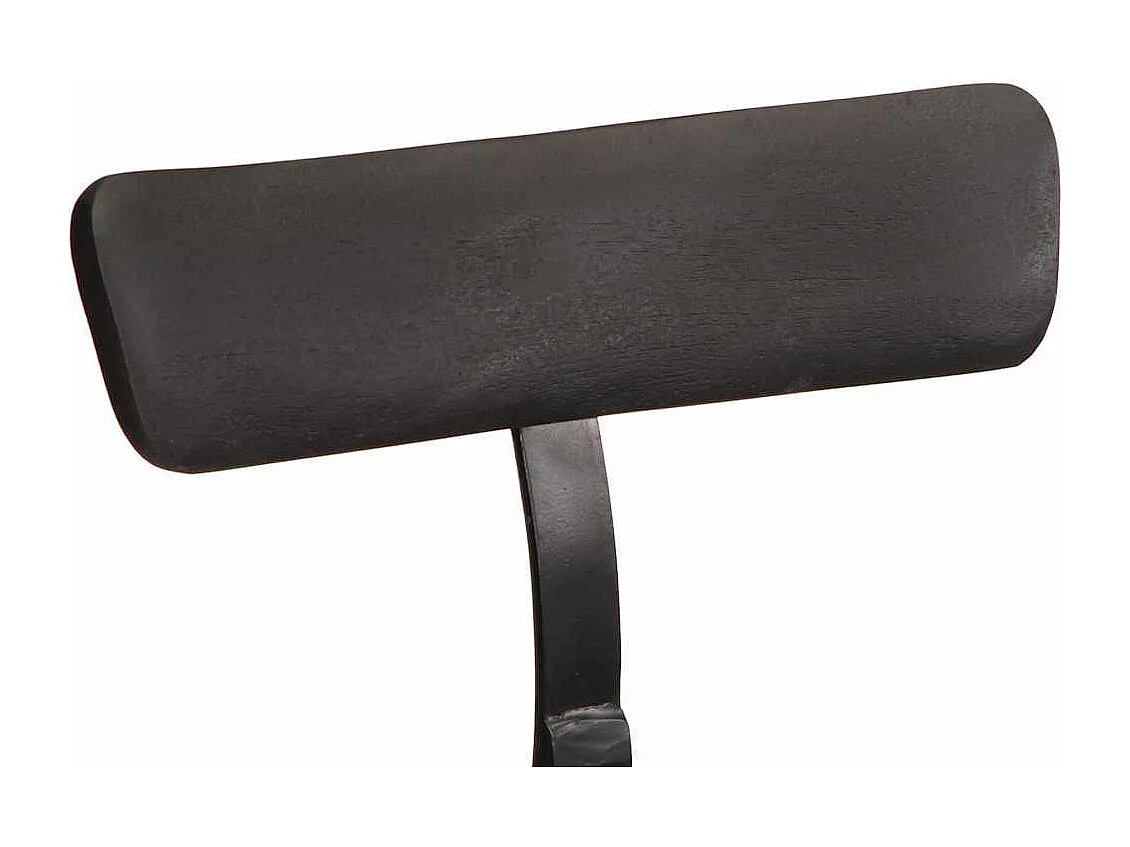 Tabourets de bar lot de 2 noir 49x43x88 cm bois manguier massif