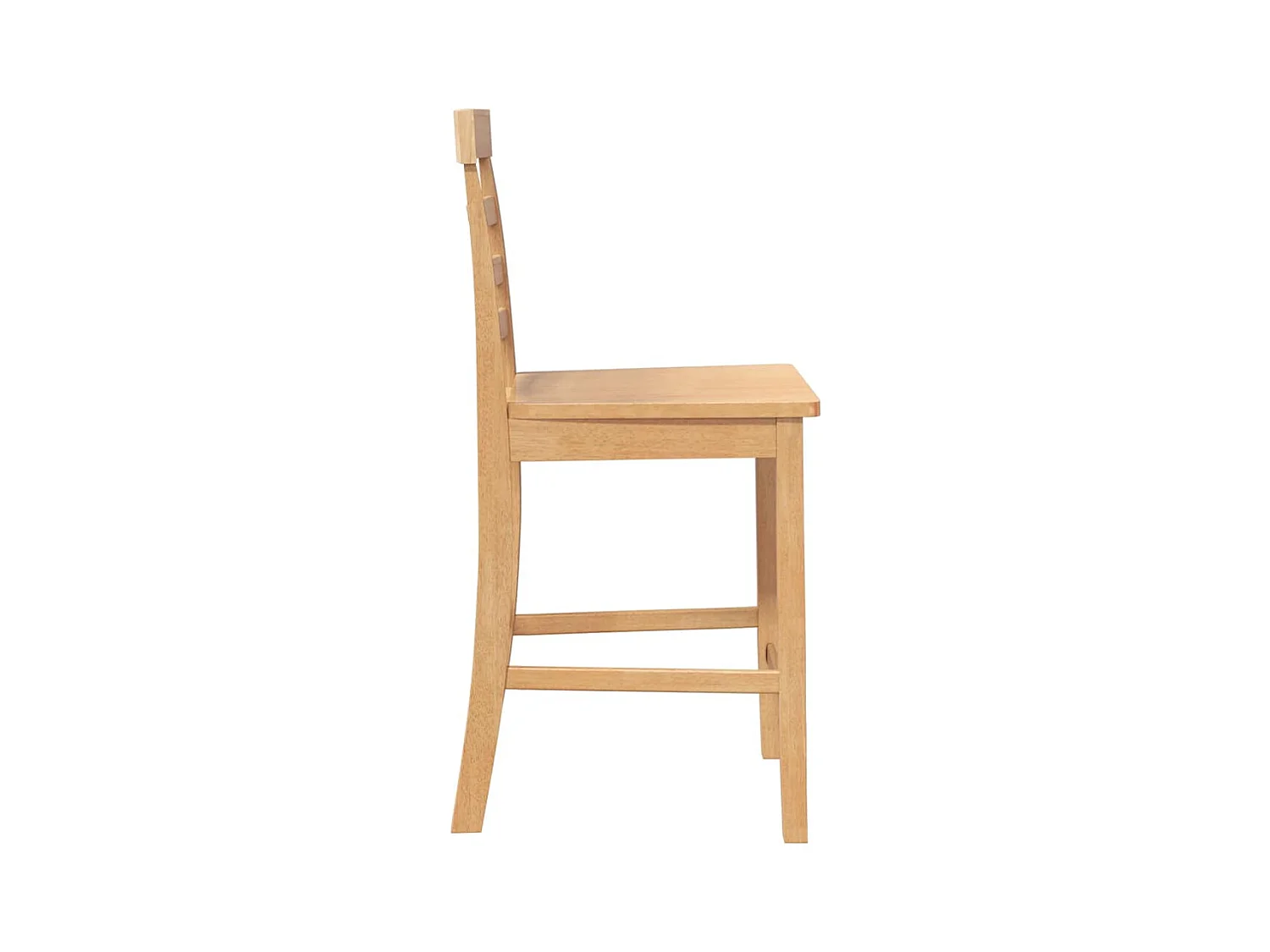 Sgabelli da bar 2 pezzi in legno massello di gomma naturale