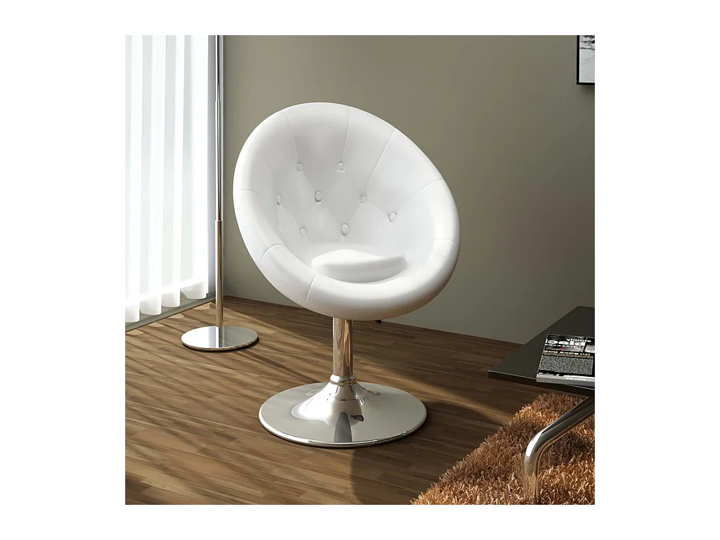 Sgabello da bar in similpelle bianca